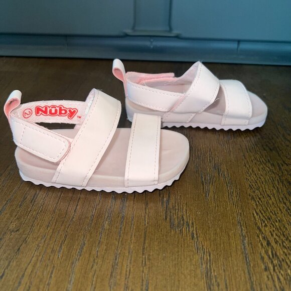 Nuby Baby Girl Light Pink Strappy Sandals Size 2 - Picture 5 of 6